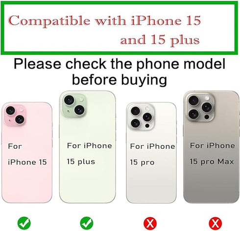 2pcs/Set 15 Plus Camera Lens Replacement for iPhone 15 Camera Lens Rear Glass Replacement with Pre-Installed Adhesive + Repair Tool Kit, Anti-Lens...