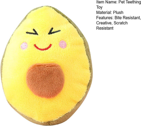 Dog Chew Toy, Avocado Squeaky Dog Toys, Tough & Chew Resistant, Creative Pet Toy, Soft Plush Avocado Shape Tooth Cleaning Dog Chew Toys for Puppy,...