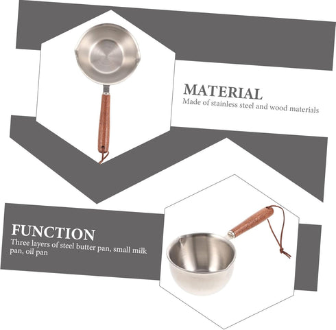 Small Stainless Steel Pot for Sauce Camping Pot Mini Saucepan Grill Basting Pot Milk Sauce Pot Barbecue Pot Multipurpose Sauce Pan Chai Pot Induct...