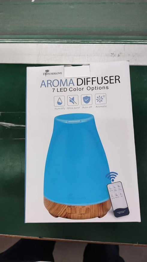 300ML Diffuser Essential Oil Diffuser Remote Control Aromatherapy Diffuser Mist Humidifiers with 7 Color LED Lights for Bedroom Office House Kitch...