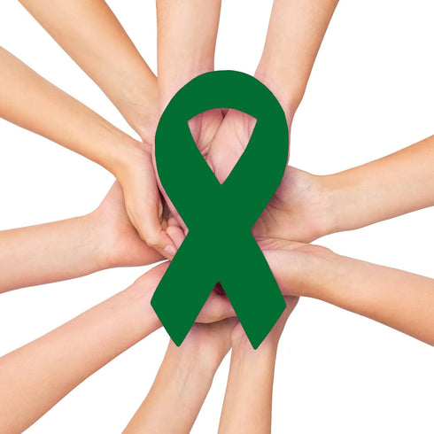 400 Pieces Mental Health Awareness Ribbon Green Satin Ribbon Lapel Pins Fabric Ribbons with Safety Pins for Women Men...