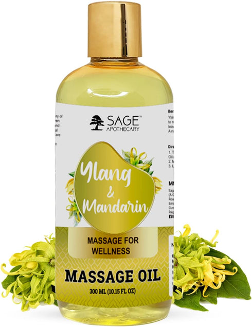 Ylang & Mandarin massage oil for Relaxed & Replenished Skin | No Parabens & Sulphates | Cruelty Free & Vegan 300 ml...