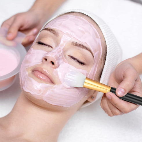 2 PCS Silicone Face Mask Brushes, Facial Mud Mask Beauty Tool Applicator Brush Soft Hairless Body Lotion Moisturizers Applicator Sector Brush Make...