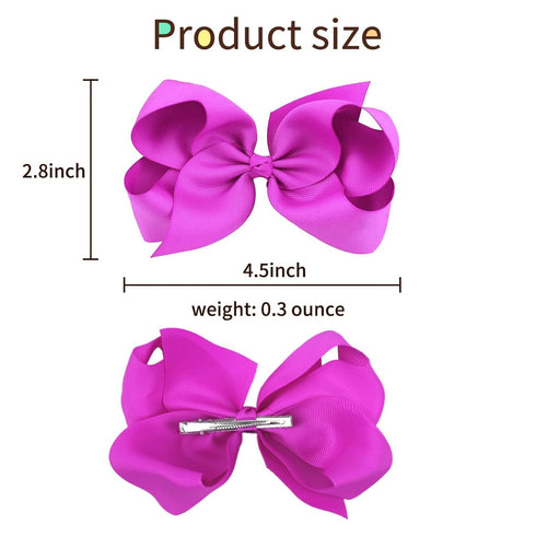 Oaoleer 40Pcs 4.5" Hair Bows Clips Grosgrain Ribbon, Alligator Clips, Barrettes Hair Accessories for Baby Girls Infants Toddlers Kids Teens Childr...