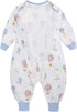 Miracle Baby Sleeping Bag with Feet, TOG 0.5 Sleep Sack Toddler Sleep Sack with Legs, 100% Cotton Long Sleeves Baby Wearable Blanket, Toddler Slee...