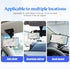 Car Phone Mount, ABS Cell Phone Holder for Car, 1400 Degree Rotation Dashboard Cell Phone Holder, Mobile Clip Stand for 3 to 7 inches Smartphones,...