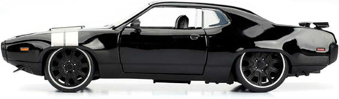 Jada Toys Fast & Furious 1:24 Dom's Plymouth GTX Die-cast Car, toys for kids and adults, Black, Standard...