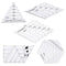 ERIOKK 5Pcs Creative Grids Quilting Templates Set,Drafting Triangles 45 60 Degree Rhombus Longarm Square Sewing Rulers Free Motion Fabric Ruler Ra...
