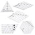 ERIOKK 5Pcs Creative Grids Quilting Templates Set,Drafting Triangles 45 60 Degree Rhombus Longarm Square Sewing Rulers Free Motion Fabric Ruler Ra...