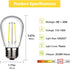 25-Pack LED S14 Bulbs 2W String Light Replacement Bulbs, Shatterproof Outdoor 20 Watt Equivalent 5000K Daylight S14 Light Bulbs for Patio Garden, ...
