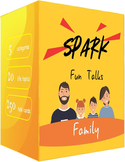 Real-Fun Conversation Cards for Family (250 Cards) - Spark Fun & Deep Talks - Family Card Games for Adults, Teens, Kids - Chat Cards Family Pack...