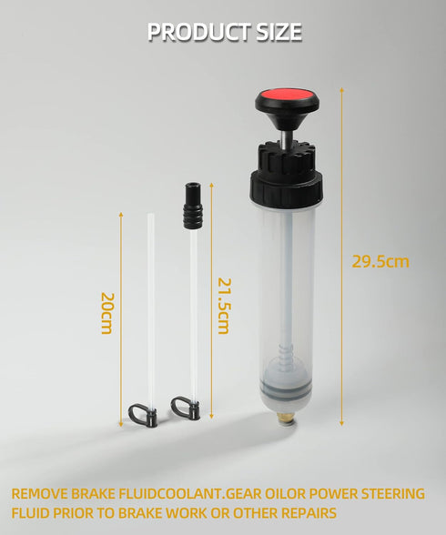 200CC Fluid Extractor,Automotive Fluid Extractor Pump, Extraction&Fill Pump,Engine Oil Extractor Pump Brake Fluid Extraction Syringe,Fluid Oil Cha...