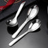 Asian Soup Spoons Chinese Soup Spoons Stainless Steel Spoons, Thick Heavy Stainless Steel Soup Spoons Table Spoons Dinner Spoons Flat Square Spoon...