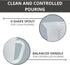 Appletofu Plastic Graduated Measuring and Mixing Pitcher - 2000ml Plastic Graduated Measuring Pitcher - Large Cylinder Graduated Measuring Contain...
