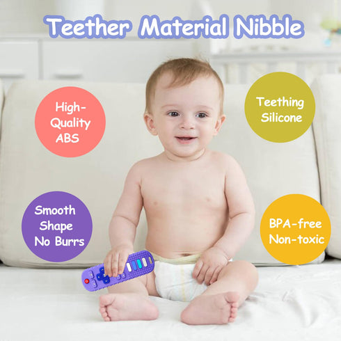 3Pcs Silicone Teething Toys, Remote Control Shape Teethers for Babies Remote Teething Toys, Silicone TV Remote Teether BPA Free/Dishwasher/Refrige...