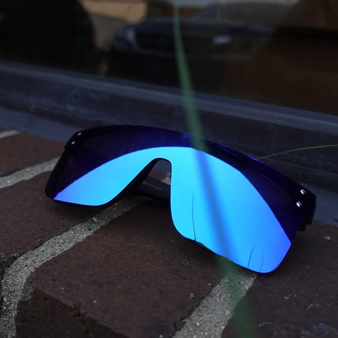 Mostly Sunny - Polarized UV400 Rimless Single Full Lens Square Flat Top Shield Wraparound Oversized Sunglasses Men Women...
