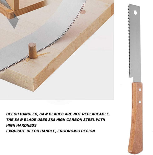 Small Hand Saw, Woodworking Flush Cut Trim Saw Wood Handle Household Flush Cutting Tool 12in Sawtooth Length Approx 143mm Full Length Approx 300mm...