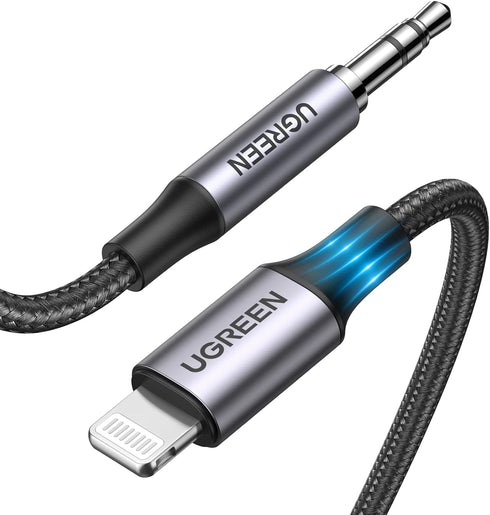 UGREEN Aux Cord for iPhone Aux to Lightning Cable for Car Adapter MFi Certified Lightning 3.5mm Headphone Male Audio Jack Compatible with iPhone 1...