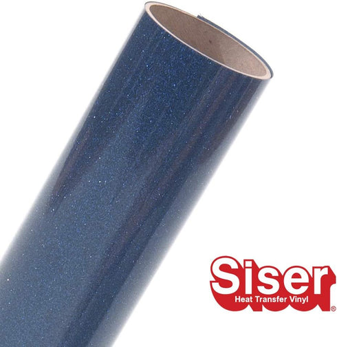 Siser Glitter HTV 11.8"x5ft Roll - Iron on Heat Transfer Vinyl (Sapphire)...