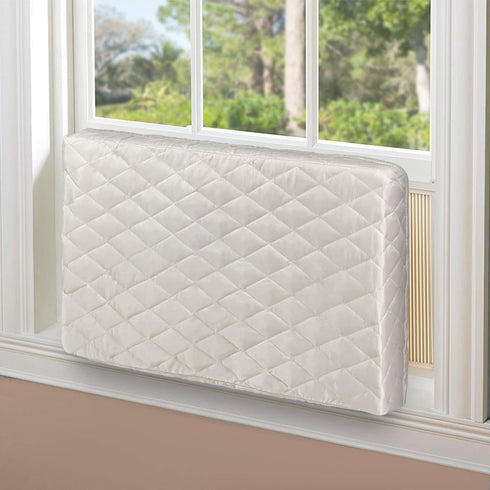 Homydom AC Cover Indoor, Air Conditioner Defender, Double Insulation, High Elasticity, Light Yellow, L-28"x 20"x 3.5"(L x H x D)...