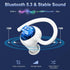 Wireless Earbud, 48Hrs Bluetooth 5.3 Headphones Over Ear IP7 Waterproof, Sports Wireless Earphones in Ear with Dual LED Display, Stereo Bass Over ...
