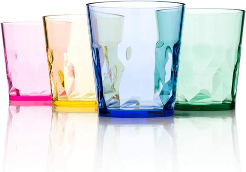 SCANDINOVIA - 8 oz Unbreakable Premium Juice Glasses Kid Cups- Set of 4 - Super Grade Acrylic Plastic Tumbler Cups - Perfect for Gifts - BPA Free ...