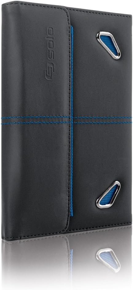 Solo New York Tech Booklet Tablet Case Black with Blue Trim, One Size...