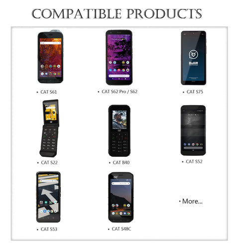 Cell Phone Charger Cable for CAT S61, CAT B40, CAT S62 Pro, CAT S52, CAT S75, CAT S53, CAT S22 Flip, CAT S62 Cell Phone USB C Charging Cable Adapt...