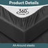 Toodou Soft Brushed Microfiber Black Twin Size Fitted Sheet-Comfortable and Durable Fitted Sheets-The Mattress Covers Made of Premium Fabric Which...