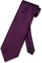 Vesuvio Napoli NeckTie Solid EGGPLANT PURPLE Color Men's Neck Tie...