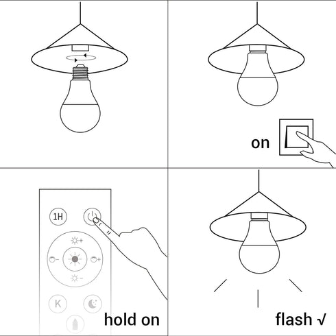 LED Light Bulb with Remote Control, 12W LED Bulb Dimmable 3000K-6000K, 50FT Remote Distance, E26 LED Bulbs 100 Watt Equivalent, Timer & 4 Scene Mo...
