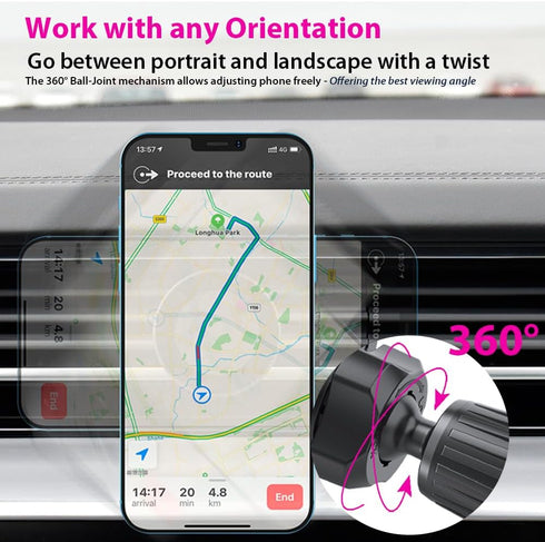 for MagSafe Car Mount Charger, Cradleless 15W Wireless Charger Magnetic Car Phone Holder for Air Vent - Never Fall Snap on Carmount Dedicated for ...