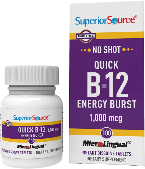 Superior Source Quick Vitamin B12 Energy Burst (100 Tablets)...