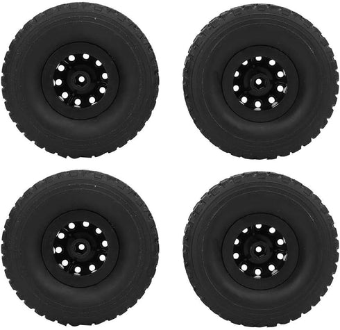 1/16 RC Truck Rubber Tire Black Wheel Tyre Compatible with C-34 1/16 4WD Military Car Parts...