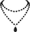 Sacina Gothic Black Teardrop Choker Necklace, Black Bead Necklace, Gothic Choker, Gothic Necklace, Halloween Necklace, Costume Jewelry, Christmas ...