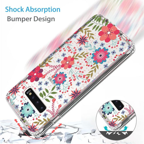 Case for Galaxy S10 Case, for Samsung S10 (Not fit S10 5G) Clear Case, Soft TPU 360 Full Body Shockproof Hybrid Bumper Crystal Clear Phone Case Co...