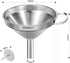 5-Inch Food Grade Stainless Steel Kitchen Funnel with Strainer Filter for Transferring of Liquid Dry Ingredients and Metal Cooking Funnel—Silver...