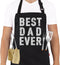 BBQ Funny Apron for Men - Best Dad Ever - Chef Bib Apron with 2 Pockets, Adjustable Neck Strap and 40" Long Ties - Best for Kitchen Cooking, Grill...