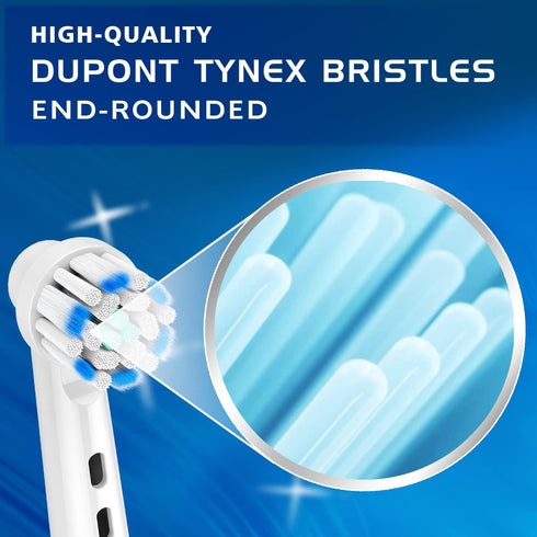 Replacement Toothbrush Heads Fit for Oral B Electric Toothbrushes, 4PCS, Soft Ultrathin Bristles for Pro Gum Care, Refills for Braun Model 3756 37...