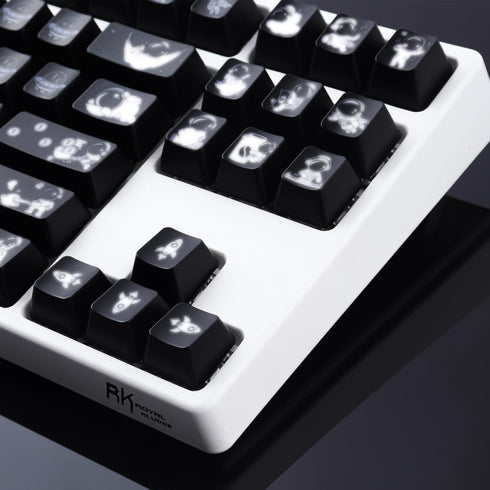Hyekit Keycaps 108 Keys Backlight Keycap Set OEM Profile Double Shot Shine Through Custom Keycaps for Cherry Gateron MX Switches Mechanical Keyboa...