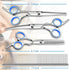 6 in 1 Professional Stainless Steel 4CR Safety Round Tip Dog Grooming Scissors, Anti-Rust Shears Cat Grooming Scissors Pet Kit, Thinning Straight ...