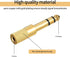 4 Pcs 6.35mm (1/4 inch) Male to 3.5mm (1/8 inch) Female Stereo Headphone Adapters, 3.5mm/1/8'' Female to 6.35mm/1/4'' Male Stereo Audio Adapter Ja...
