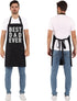 BBQ Funny Apron for Men - Best Dad Ever - Chef Bib Apron with 2 Pockets, Adjustable Neck Strap and 40" Long Ties - Best for Kitchen Cooking, Grill...