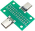 2pcs USB 3.1 Type C Male to Female Test Board with PCB Board 24 Pins 2.54 mm Double Sided Connector Socket for Data Line Wire Cable Transfer...