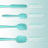 4 Piece Silicone Spatula Set, Flexible Heat Resistant Non-scratch Baking Cooking Rubber Spatulas with Stainless Steel Core, Aqua Sky...