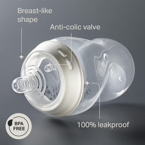 Tommee Tippee Natural Start Anti-Colic 5 oz BPA Free Baby Bottles, 0+ Months, Slow Flow Breast-Like Nipple, Self Sterilizing, Designed for Seamles...