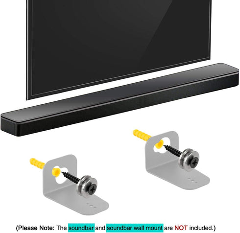 Soundbar Wall Mount Metal Hug Rings + Screws + Wall Anchors, Sturdy Hang Soundbar Wall Bracket Mounting Hardware Kit for Samsung HW-N950 HW-MS750 ...