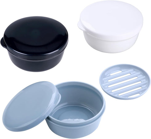 Travel Soap Case, Travel Soap Container, Camping Essentials, Bar Soap Holder for Shower, Round Seal Waterproof Soap Container for Camp Travel Show...