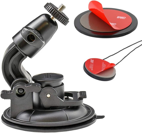 woleyi Windshield Dashboard DSLR Car Mount with Strong Suction Cup and Insurance tether use for Canon, Nikon, Sony, DSLR, Olympus, Pentax, HeroFib...