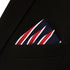 S&W SHLAX&WING Striped Pocket Square for Mens Suit Jacket Blue and Red...